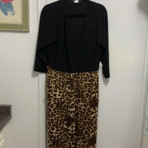 **LAST CHANCE** Venus Black/Leopard Print Jumpsuit